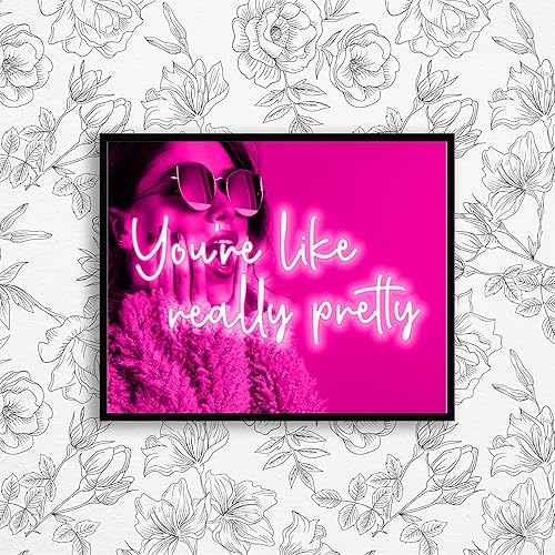 Miniatura 3 de Brooke & Vine You're Like Really Pretty - Maquillaje de belleza inspirador a la moda, decoración de pared para habitación de adolescentes y niñas,