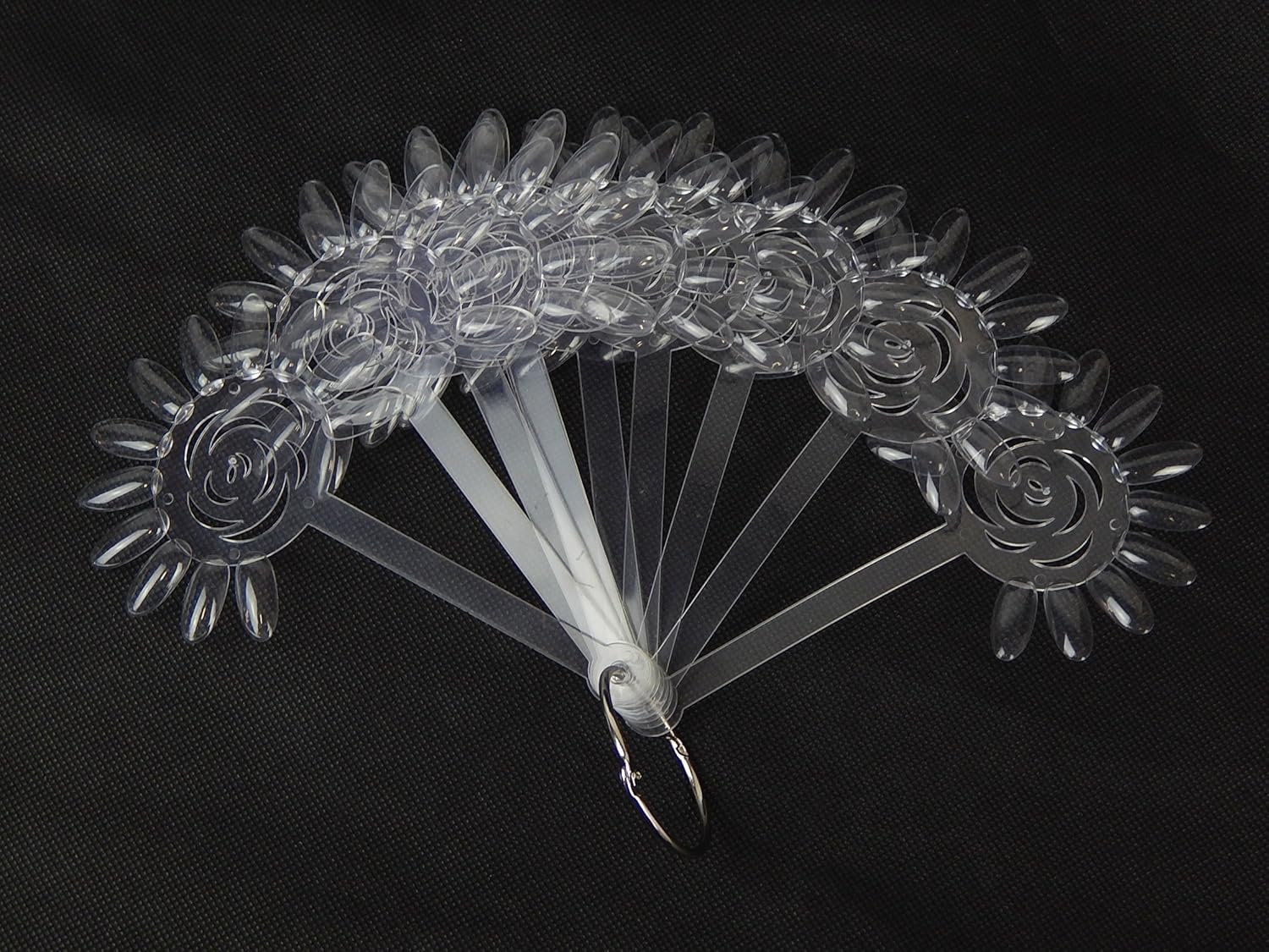 10 False Fake Nail Art Sunflower Style Polish Display Practice Design Stick Board Clear