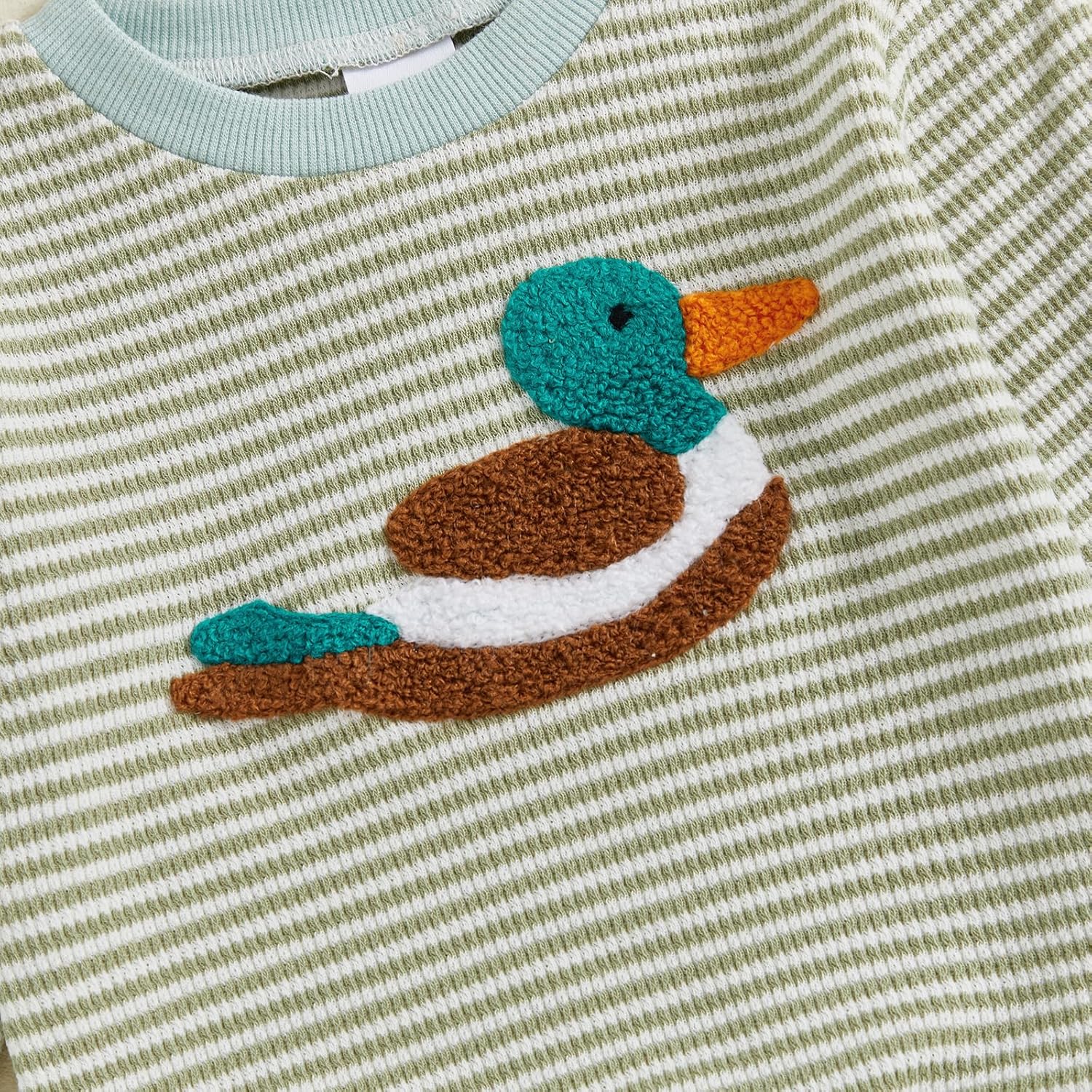 fhutpw Baby Toddler Boy Girl Fall Winter Clothes Embroidery Stripe Pullover Pants Sets Infant Long Sleeve Sweatshirt Outfits - Image 5