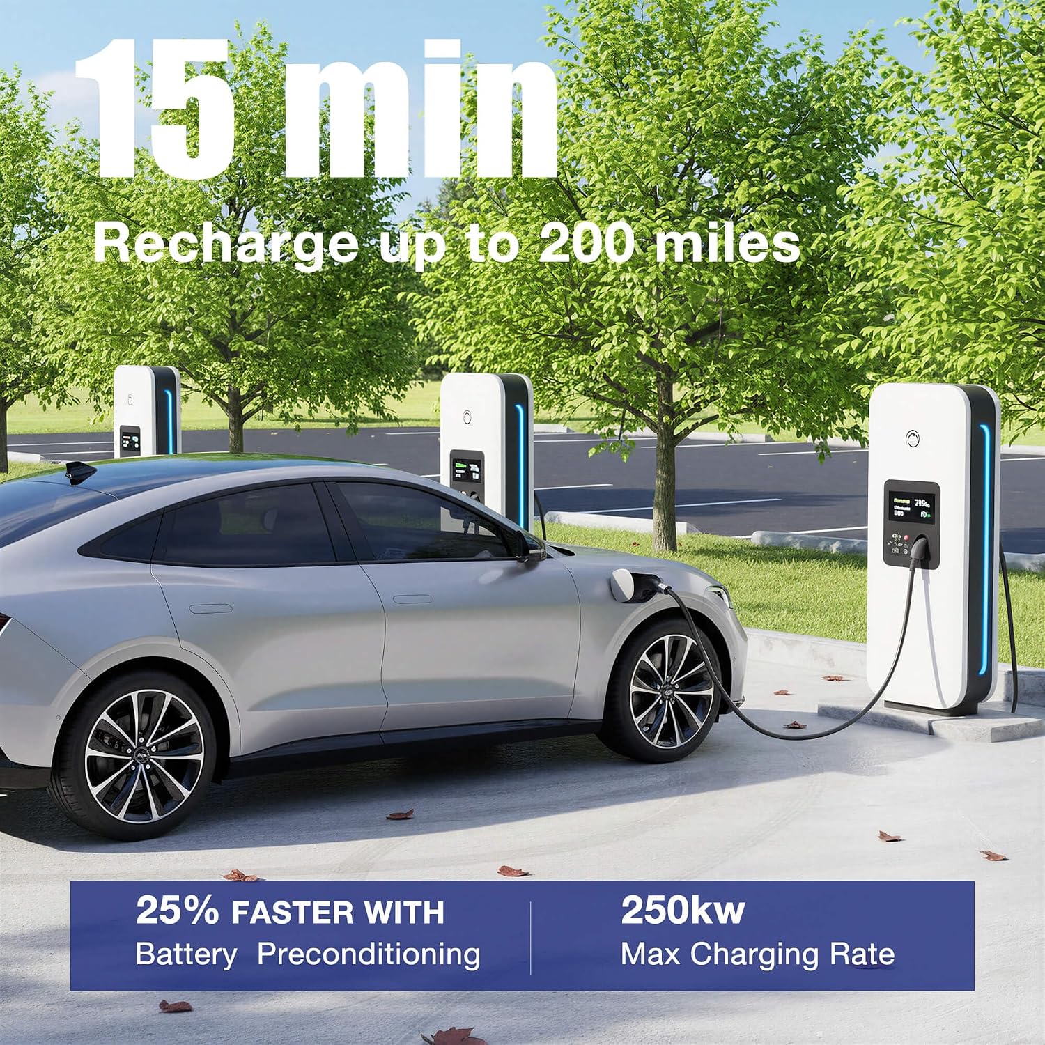 NACS to CCS1 Adapter | UL2252 Standard Tested (SGS Verified) | 500A 250kW Fast Charging | Enables CCS1 EVs to Use Tesla Supercharger | Waterproof | Lock Design | Portable EV Charger Adapter