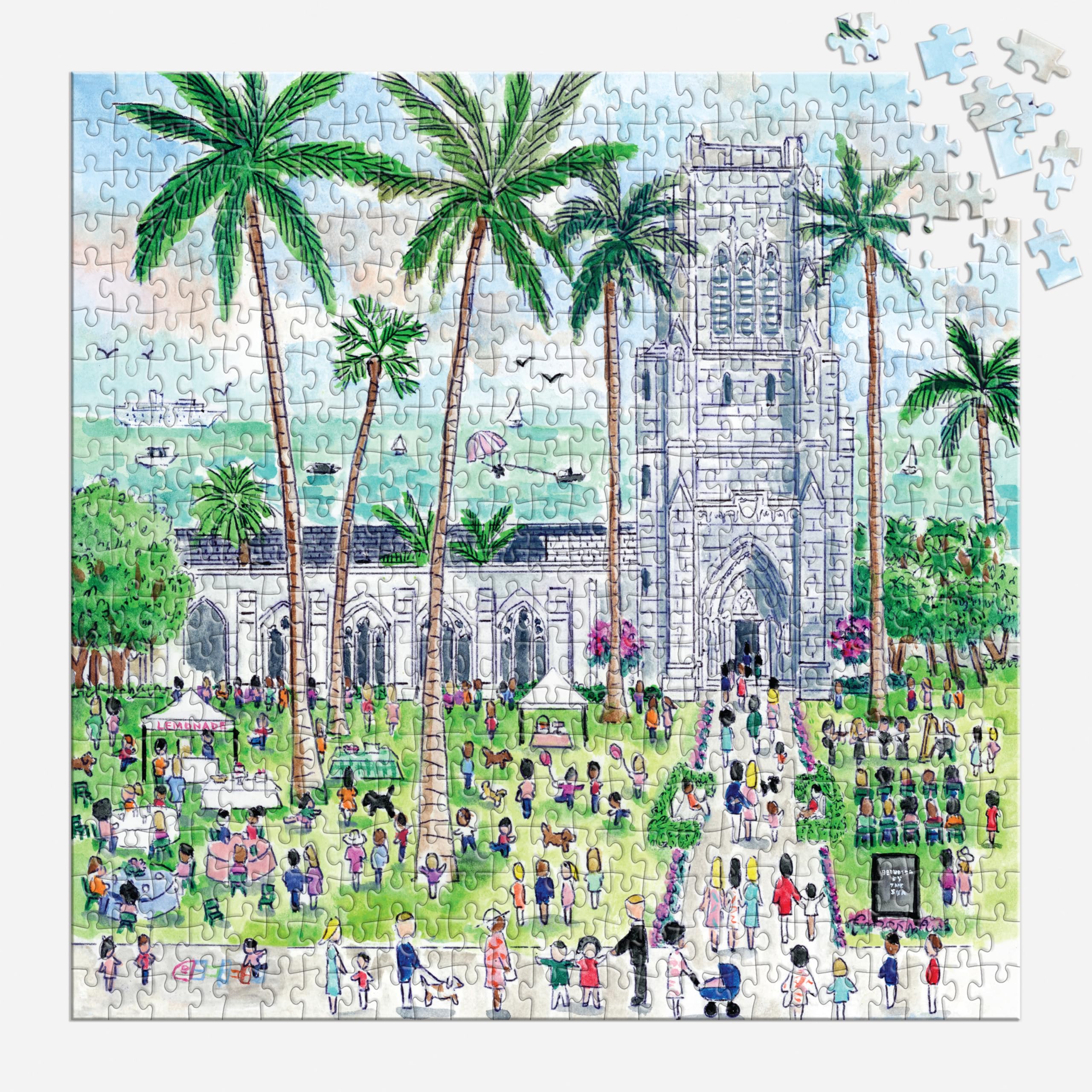 Amazon.com: Galison Sunday Palm Beach – 500 Piece Michael