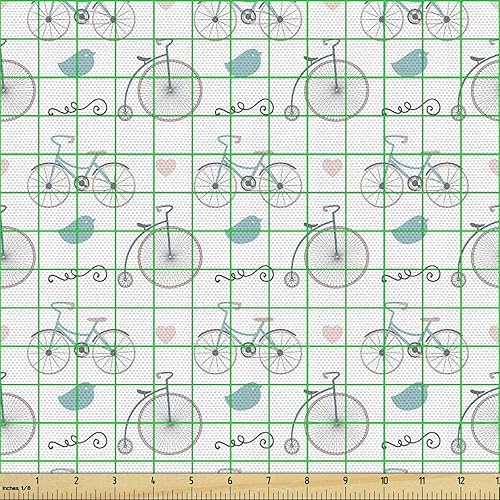 Vista 128 de Ambesonne - Tela multicolor impresa digital por The Yard