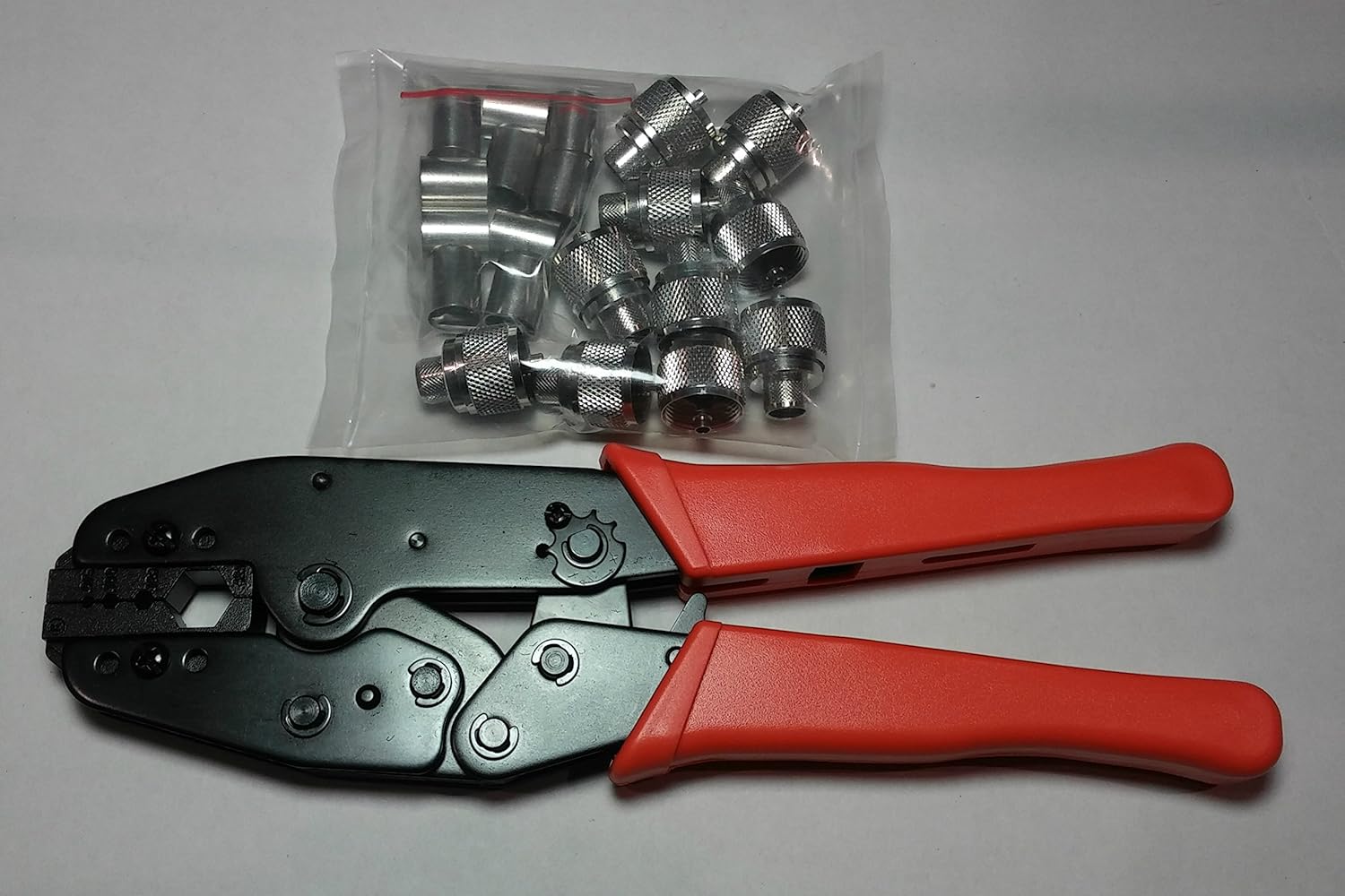 Ratchet CRIMPER TOOL + 10 PL259 UHF Male Connector low VSWR for L400