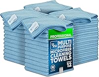 Vista 10 de Toalla de microfibra, 12 pulgadas x 12 pulgadas, Buff Pro, superficies múltiples, 12 unidades, Anaranjado