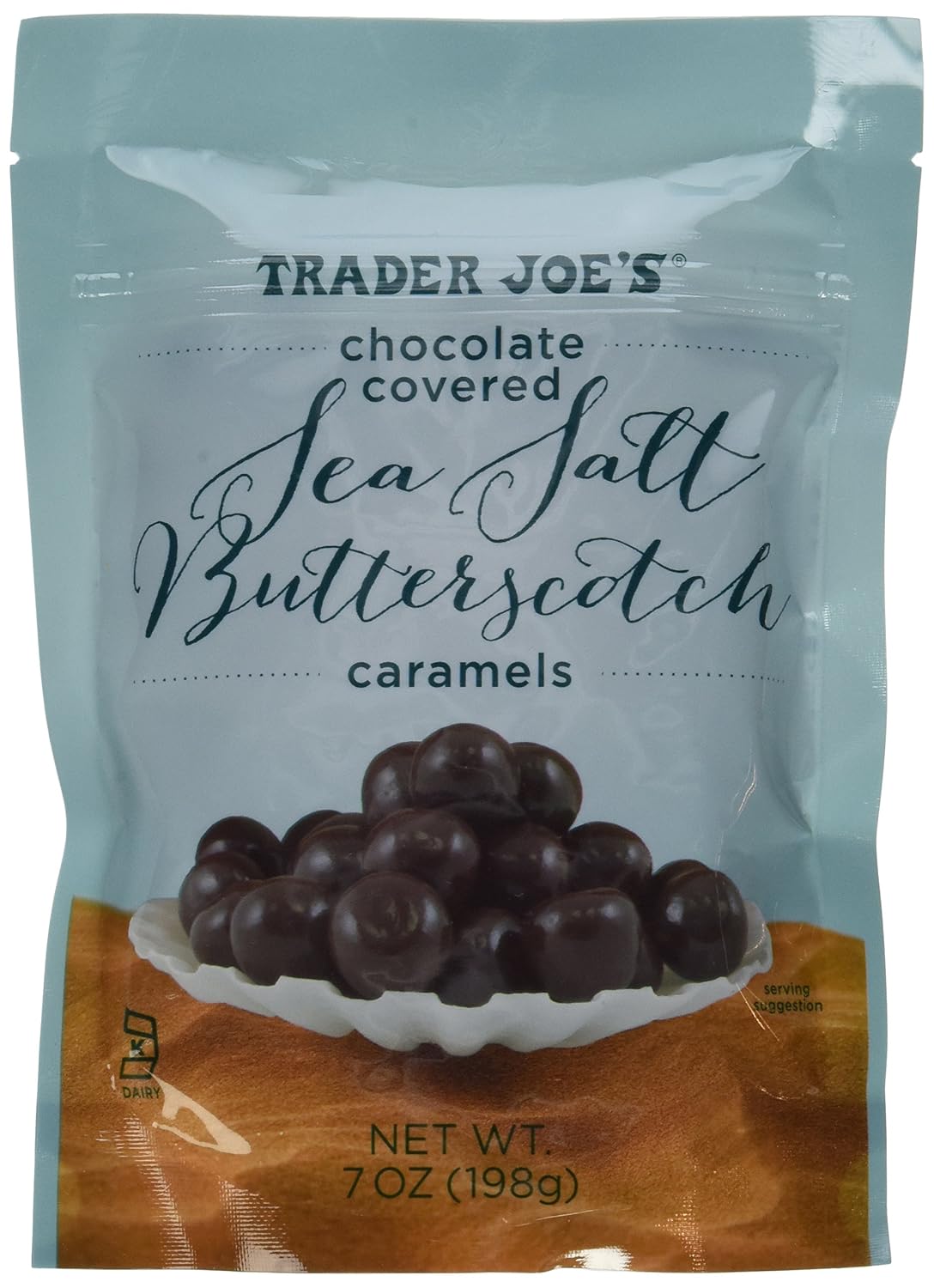 Trader Joe's Chocolate Covered Sea Salt Butterscotch Caramels (Pack of 3)
