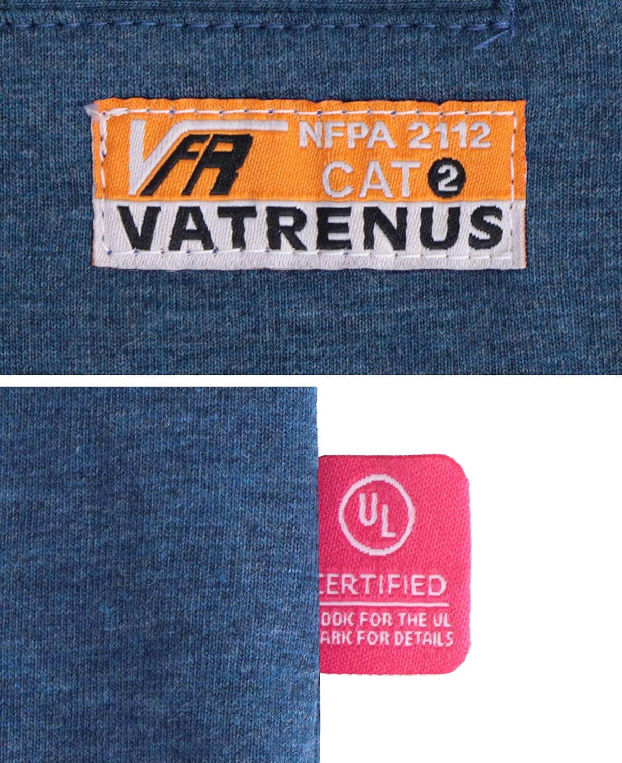 VATRENUS FR Shirt for Men Henley Midweight Utility Pocket Flame Resistant Long Sleeve Work Shirts NFPA2112 CAT2 - Image 4