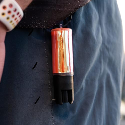 Miniatura 3 de Safely Spray de pimienta holográfico + llavero, probado en laboratorio, fórmula de máxima resistencia, tinte de marcado UV y bloqueo de seguridad