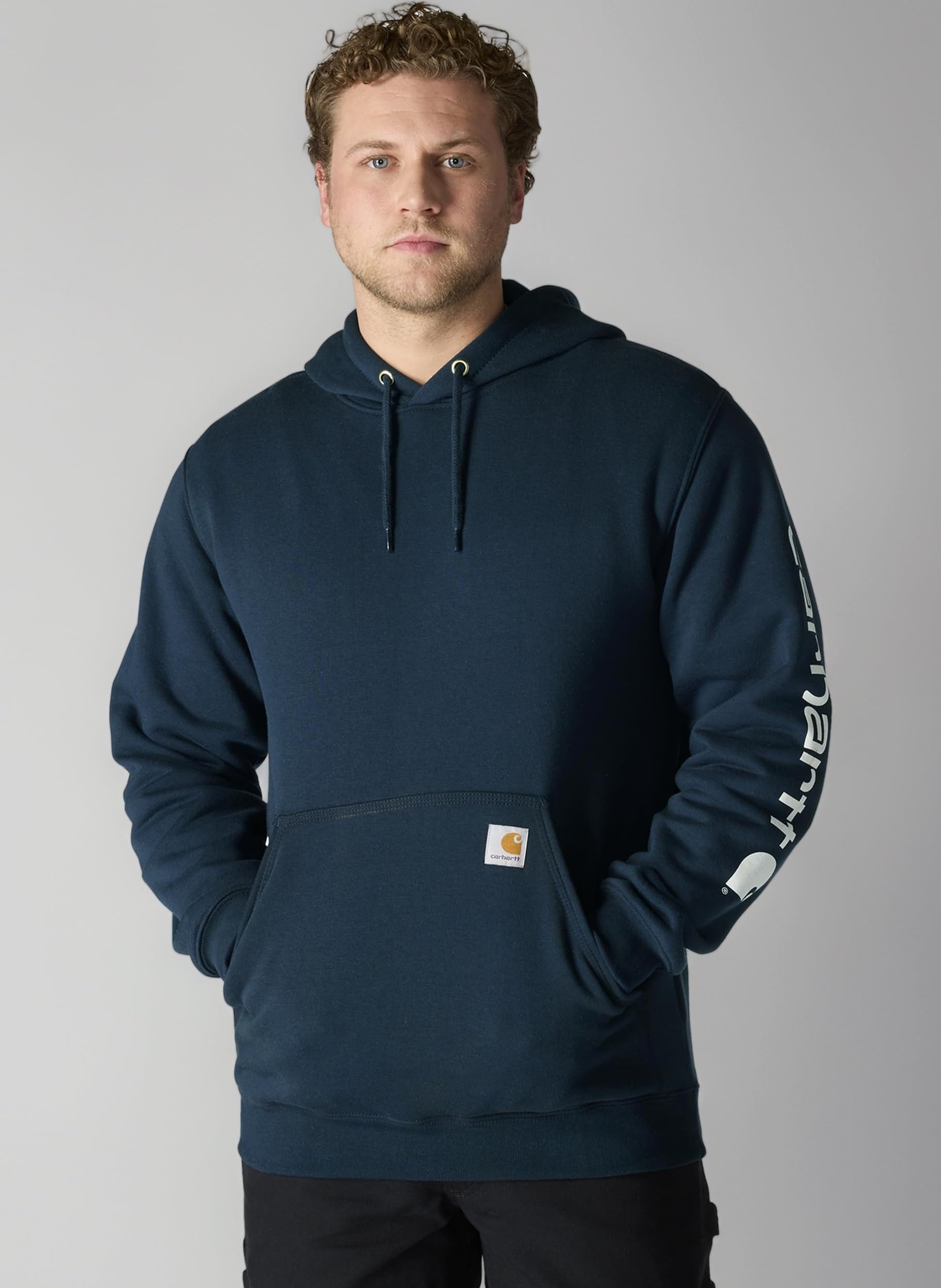 Carhartt Herren Sleeve Logo Hooded Sweatshirt Kapuzenpullover (1er Pack)