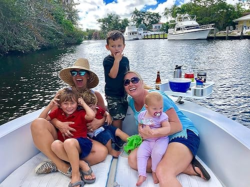 Miniatura 4 de Docktail Butler - Organizador de mesa para barco, incluye soporte para caña, mesa portátil para barco y barra de barco, mesas marinas para barcos