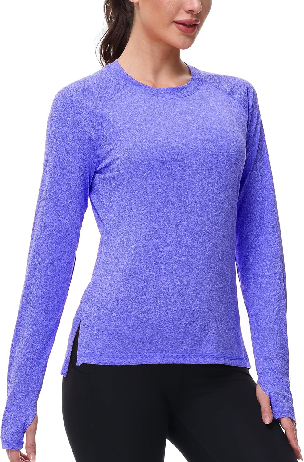 isnowood Women's Sun Protection Long Sleeve Shirts, UPF 50+ UV Rash Guard Swim Clothing, Workout Hiking Running Athletic Tops