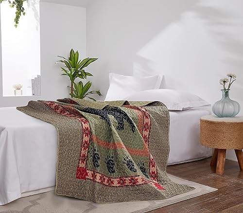 Miniatura 4 de Virah Bella - Manta Acolchada de Tiro 50"x60" - Edredón de Tiro Ligero para Acento, Decoración o Ropa de Cama - Manta Temática de Lodge