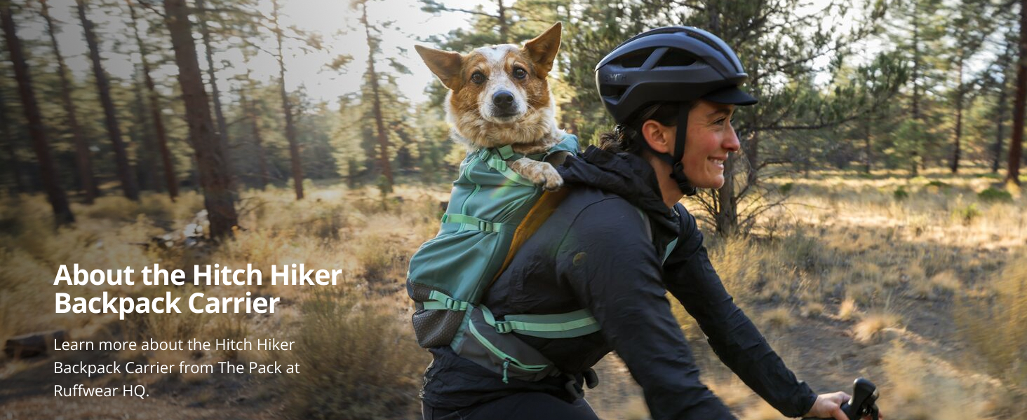 Ruffwear, Hitch Hiker Dog Backpack Carrier, Hands-Free Dog Carrier Backpack with Breathable Mesh, EVA Foam Padding, Durable Polyester, Lightweight Design for Small Dogs, River Rock Green, Small : Pet Supplies