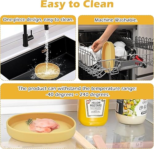 Miniatura 6 de bebeibon Cuencos de silicona para perros, cuencos antideslizantes para comida para perros, cuencos para alimentación de gatos, cuenco para mascotas