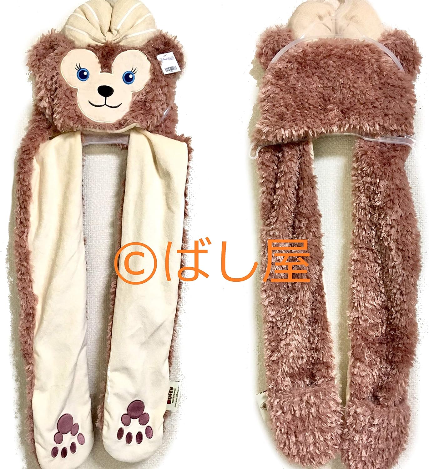 Amazon Co Jp 国内未発売 香港ディズニーランド限定 シェリーメイ クリスマス 18 もこもこマフラー 帽子つき なりきり ファンキャップ ファッション