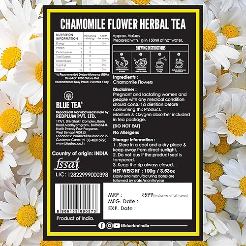 Miniatura 32 de BLUE TEA - Té de flores de guisante mariposa - 2.11 onzas (más de 150 tazas) Rico en antioxidantes Sin químicos - Té de hierbas - Sin cafeína