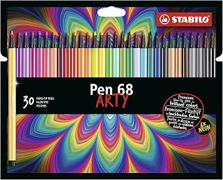 Caneta Hidrográfica Stabilo Pen 68 Arty, Estojo com 30 cores