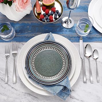 KEAWELL Premium Imperial 20-Piece Fine Silverware Set (20, Silver)