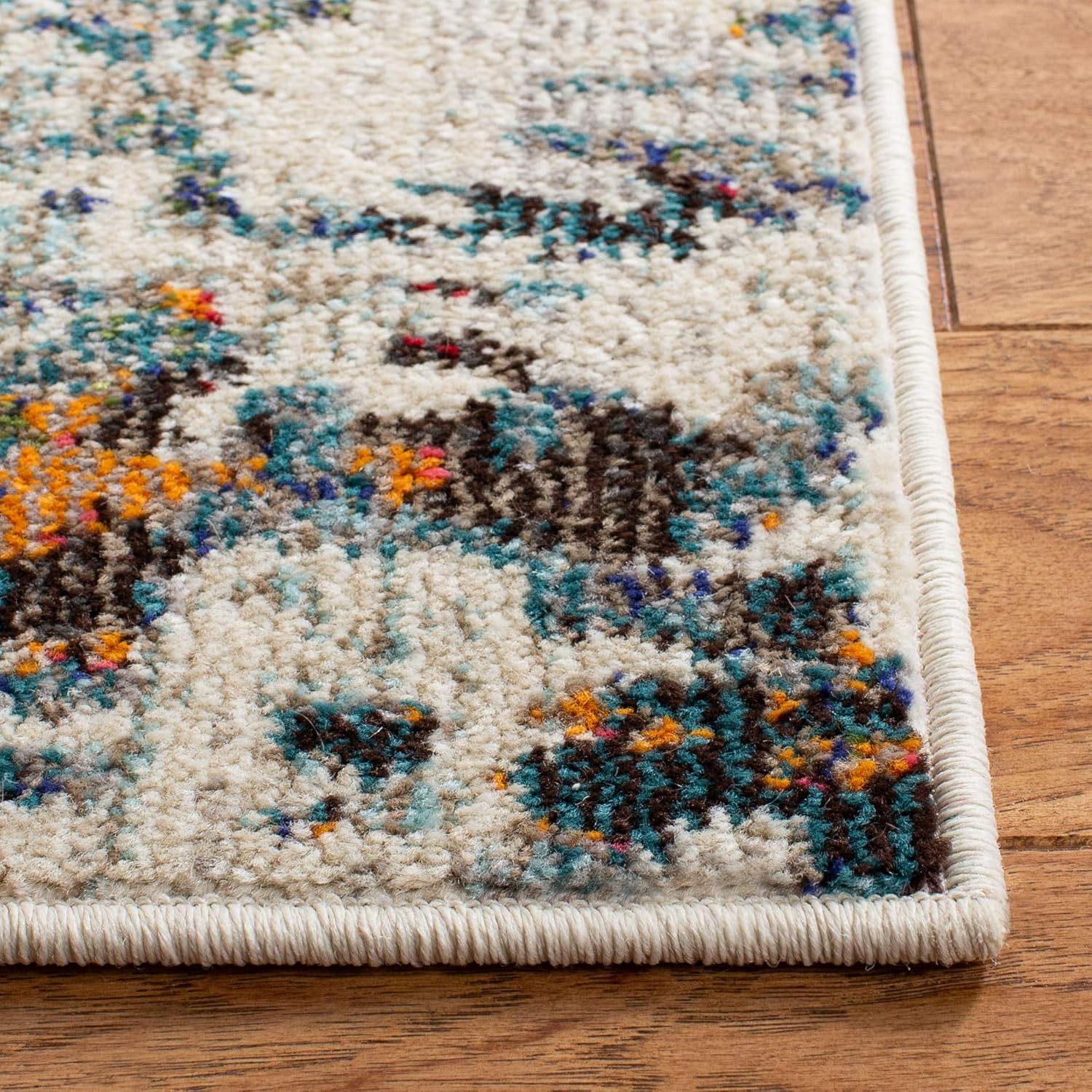 SAFAVIEH Madison Collection Accent Rug - 2'2" x 4', Grey & Blue, Modern Abstract Design, Non-Shedding & Easy Care, Ideal for High Traffic Areas in Entryway, Living Room, Bedroom (MAD471F)