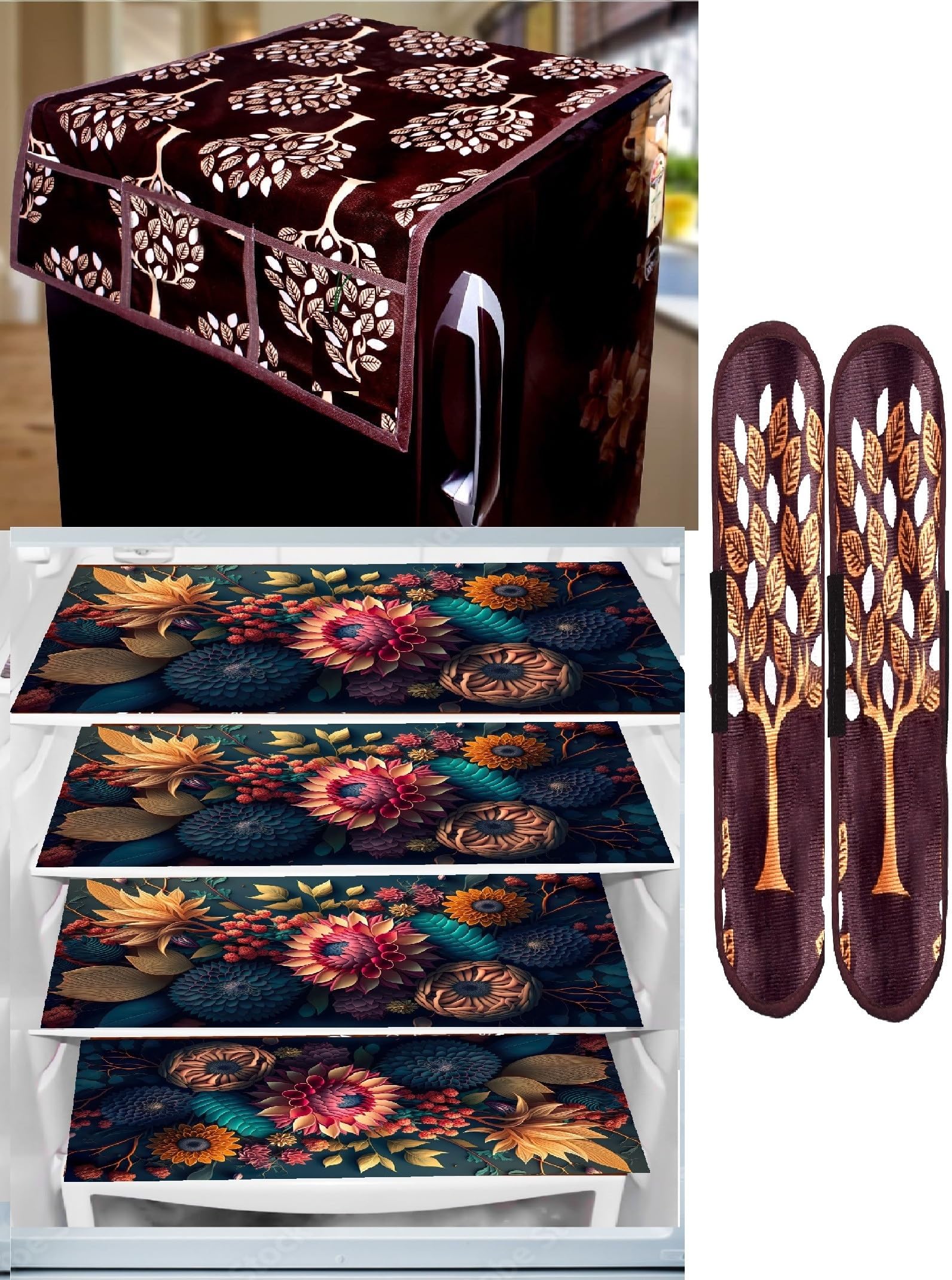 REVEXO Fridge Cover Set - Organize & Protect -1 REVEXO Fridge Cover Set - Organize & Protect -1