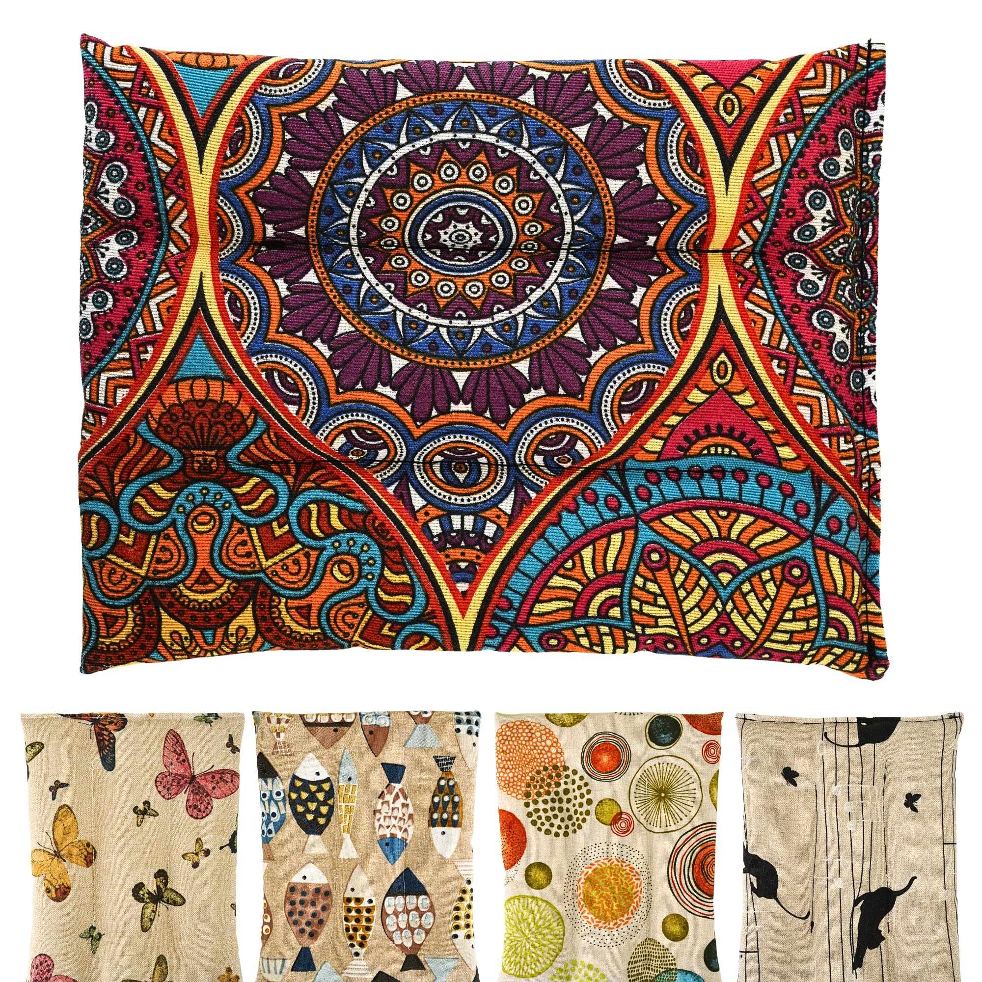 Saco Termico Semillas para Microondas | Bolsa Semillas Calor Microondas | Cojin de Semillas para Microondas | Sin Aroma | Relleno de Semillas de Mijo Ecológico | Fabricado en España 25x20cm