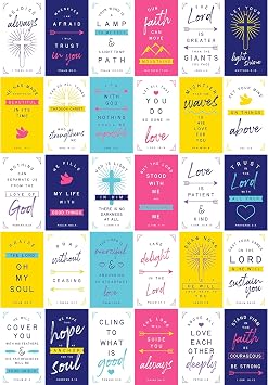 Bible Verse Cards - Inspirational Scripture Messages 60 Cards, 2 Sets Of 30 Unique 3.5 inch x 2 inch Cards