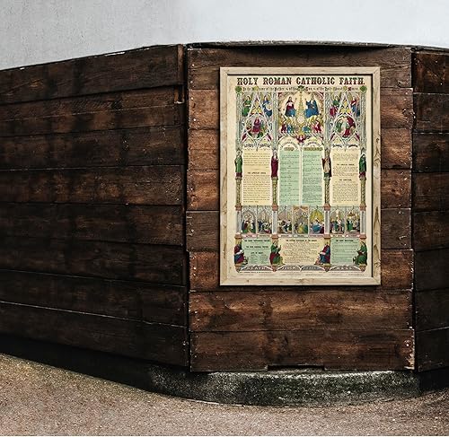 Miniatura 4 de Regalo de fe católica para mujeres y hombres – Arte de pared religioso espiritual 1870 decoración de sala de aula para el hogar – Obra de arte de