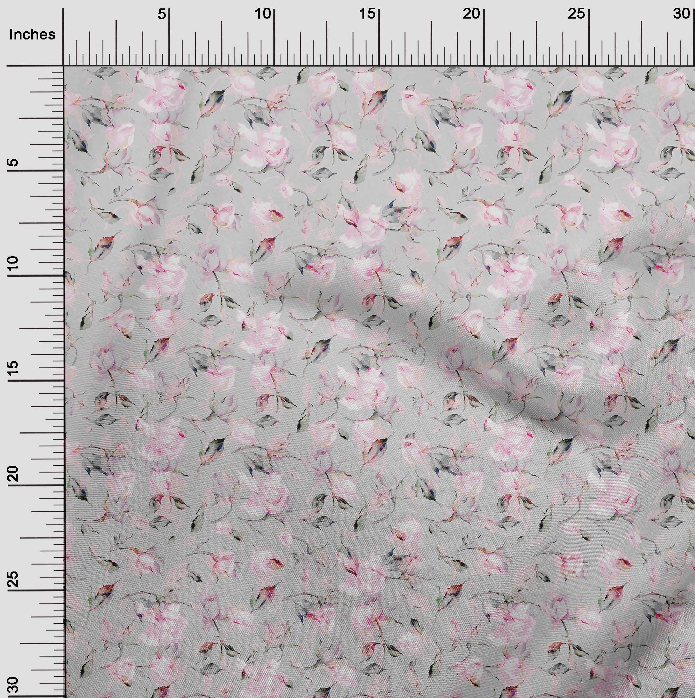 Tela De Algodón Estampada OneOone - Diseño Floral Y Cisnes, 58 Pulgadas De Ancho, Para Costura Y Manualidades