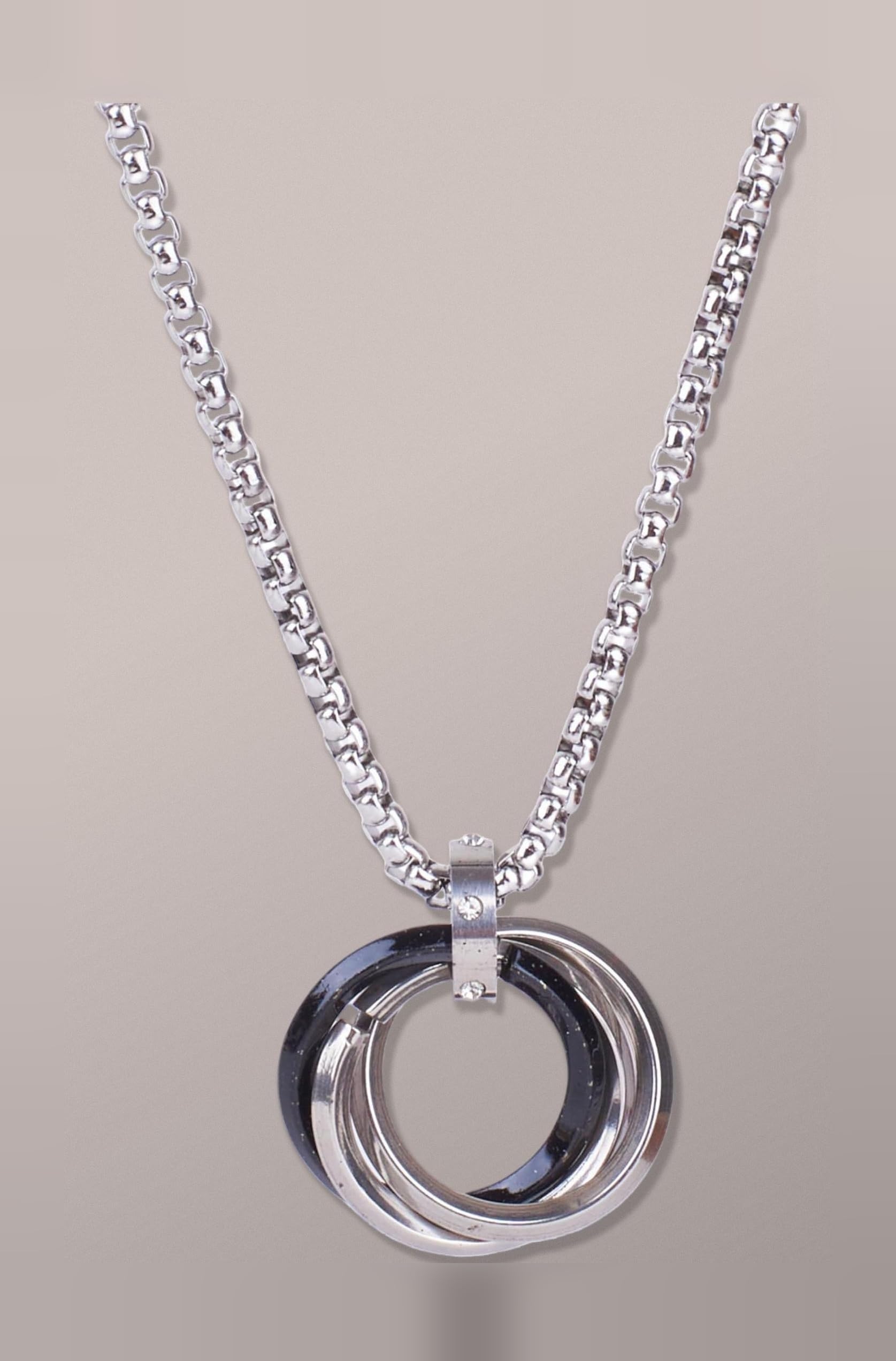 ALPHA Anti Tarnish Stainless Steel Rocky Locket Neck Chain for Men | Stylish Pendant Necklace | Jewellery Accessories for Boys | Minimal Jewelry | Gifts for Boyfriend & Husband | Gift for Diwali, Christmas, Marriage, Birthday..