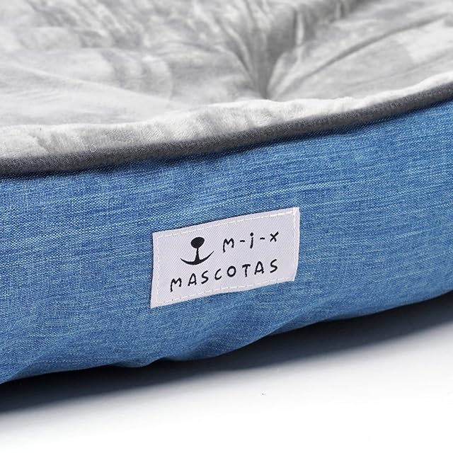Foto 4 de 7 de SMELL & SMILE Cama Super Cómoda para Perros y Gatos, Alfombra para Mascotas (78 * 55 * 22cm, Azul)