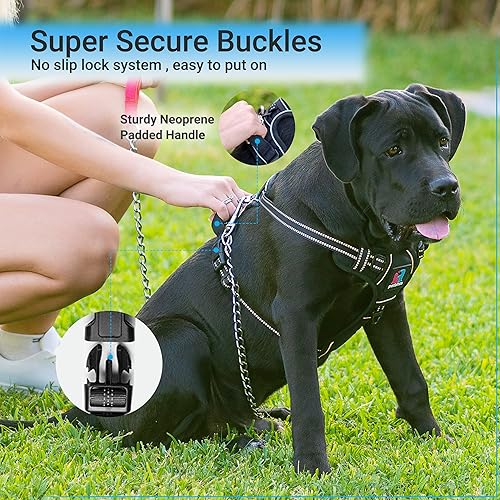 Miniatura 5 de Easy Walk - Chaleco acolchado suave ajustable para perro, reflectante, a prueba de escape, Oxford sin tirones, con asa resistente de fácil control,