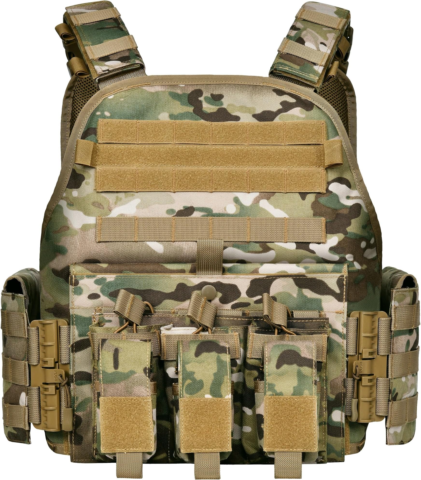 GFIRE Tactical Vest - Airsoft Lightweight Modular 3D Breathable Quick Release Vest, Fully Adjustable Tactical Gear for Training