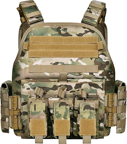 GFIRE Tactical Vest - Airsoft Lightweight Modular 3D Breathable Quick Release Vest, Adjustable Tactical Gear for Training