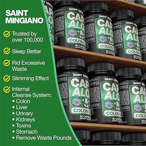 Miniatura 6 de Cape Aloe Colon Cuidado, limpieza, desintoxicación y enjuague - Suave alivio del estreñimiento y movimiento del tazón actúa como laxante herbario