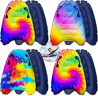 Vista 10 de JAMBO Tabla de surf inflable con asas, tabla de boogie para playa, tabla de surf flotante, flotadores de piscina, juguete de playa para niños