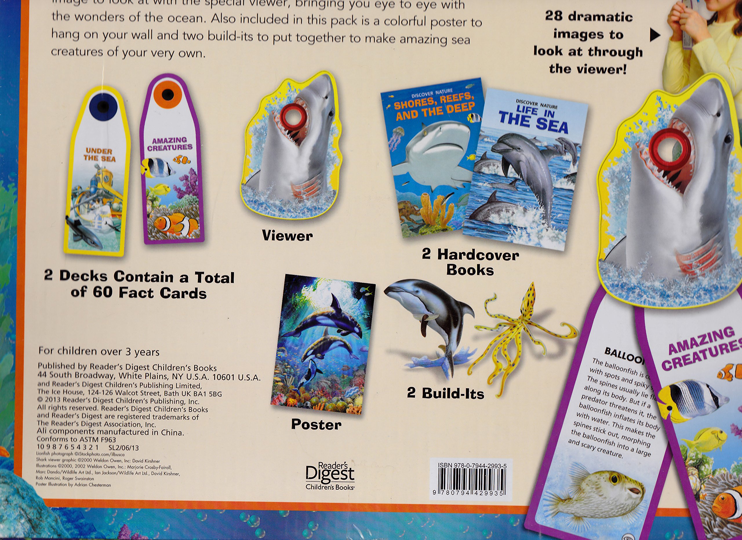 Discover Nature Ocean Life Books & Viewable Fact Cards