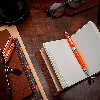 新作　ボールペン　（メープル　オレンジ） Amazon.co.jp: ZenZoi オレンジボールペンセット エレガントな