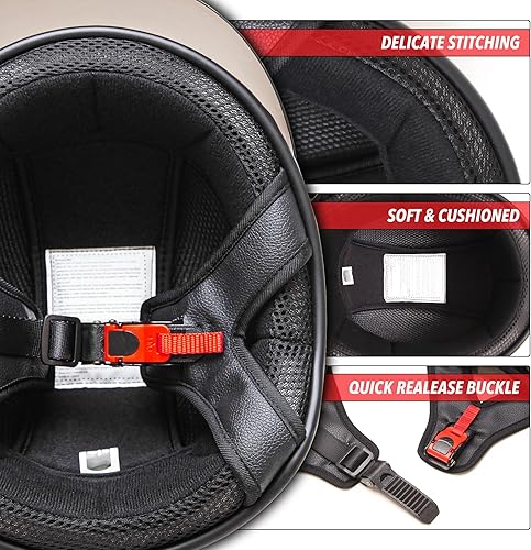 Miniatura 7 de Cartman Cruiser Scooter Casco de media cara para motocicleta, gráficos patrióticos de Eagle USA, aprobado por DOT para bicicleta, scooter, ATV, UTV,