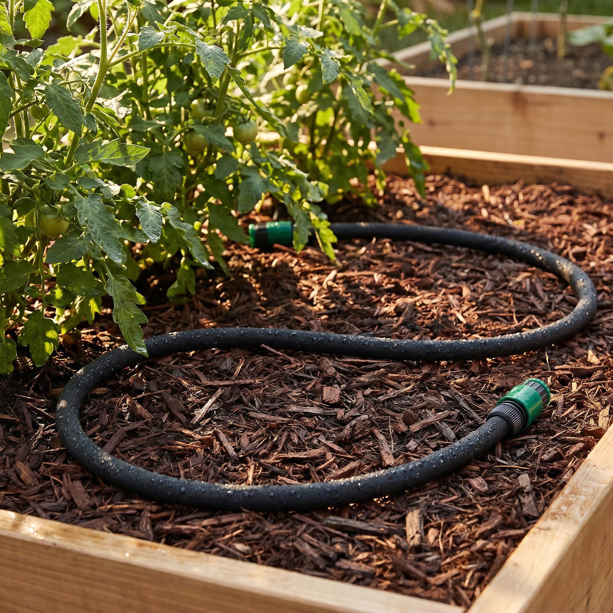 Lurrose Tubería de riego por goteo: Manguera porosa de 1/2 pulgada y 30 m/98 pies para riego automático por goteo, ideal para huertos, jardines e invernaderos.