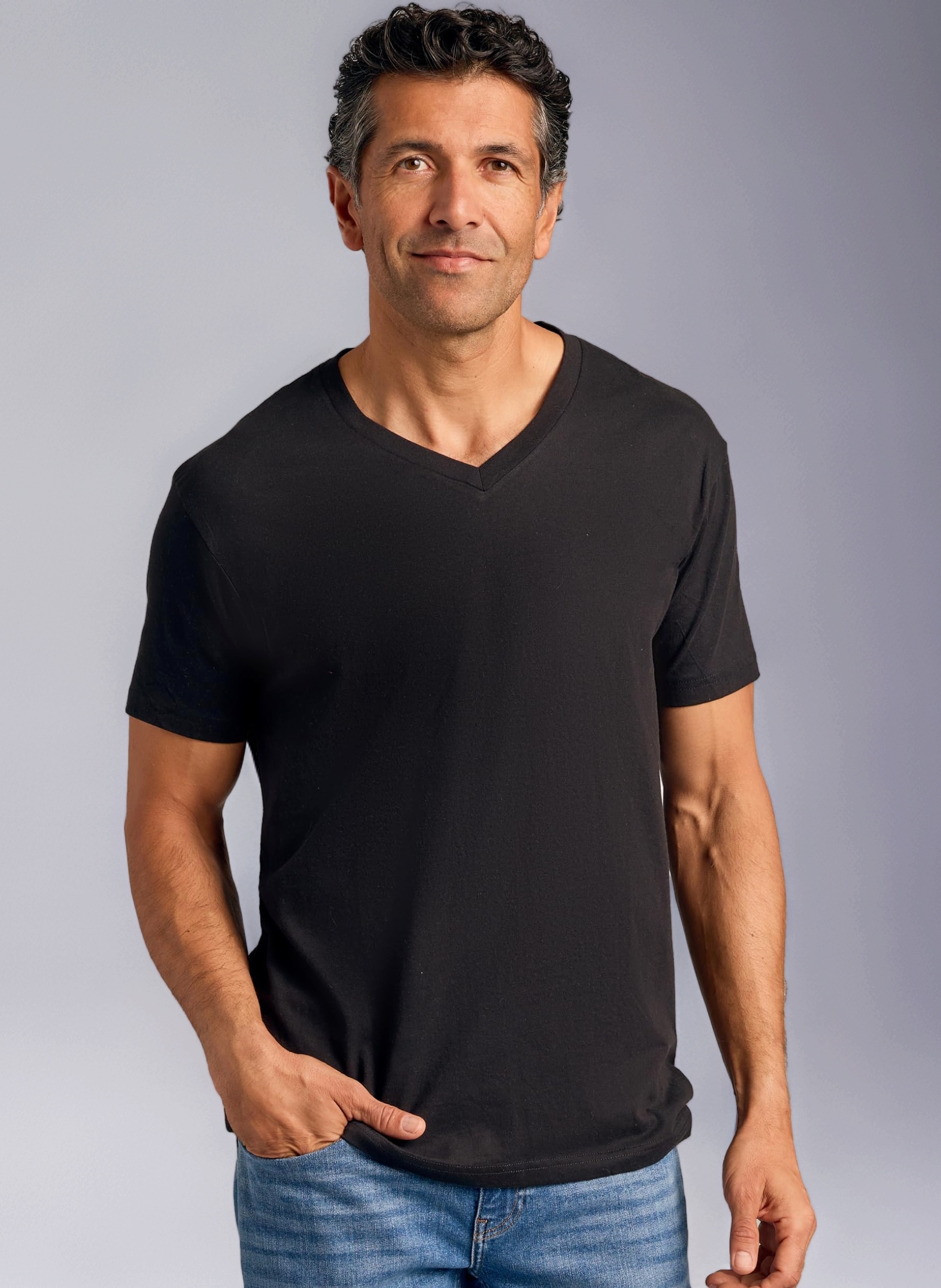 True Classic Mens V Neck T Shirts – Soft, Fitted Undershirts for Men Pack – Mens Undershirts – Cotton Blend, Tag-Free