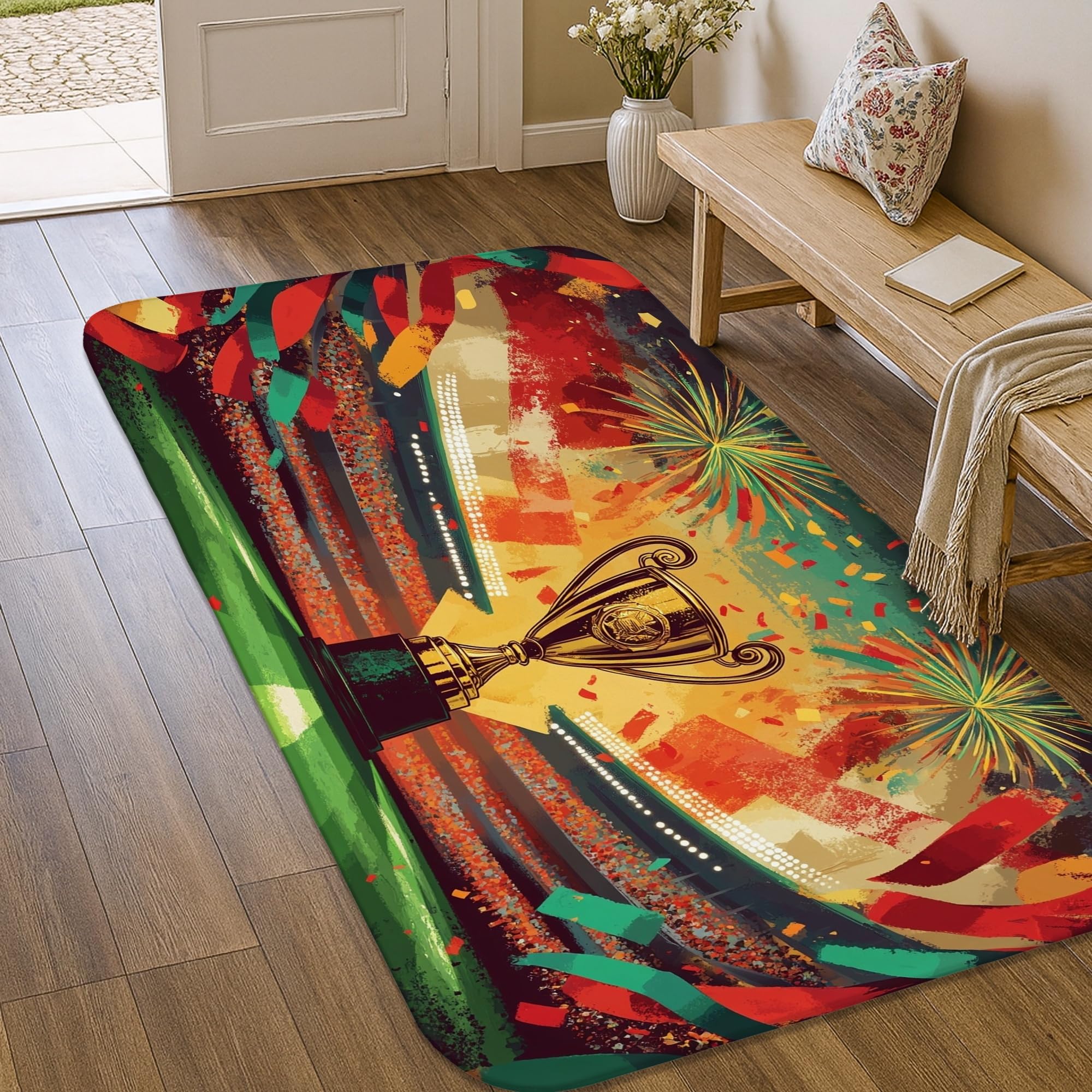 Tapis en éponge rouge ne perd pas ses poils idéal buanderie