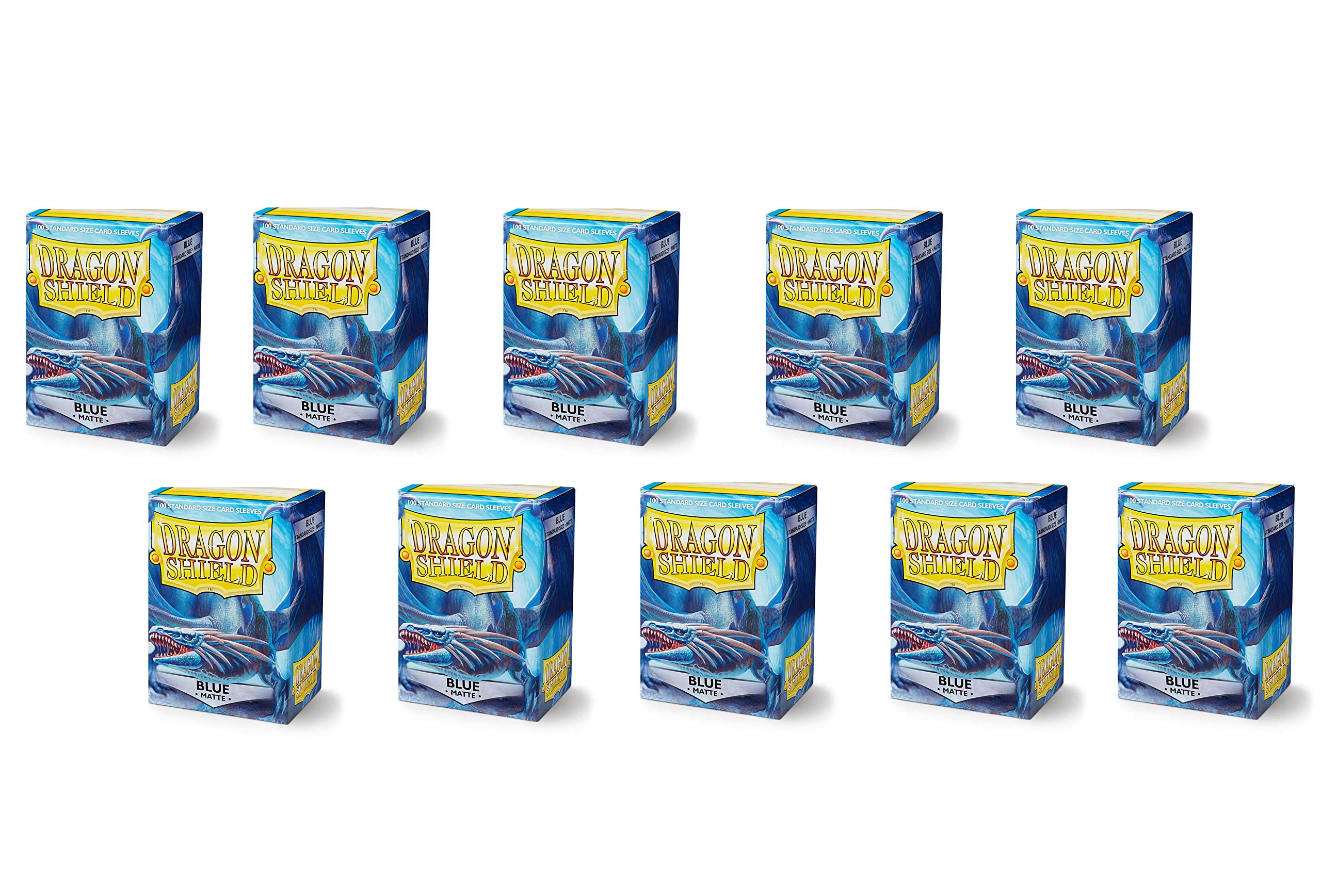 Dragon ShieldMatte Blue Standard Size Card Sleeves Display Box [10 packs]