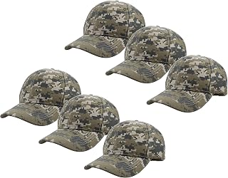 Plain Blank Baseball Caps Adjustable Back Strap Wholesale Lot 6 Pack