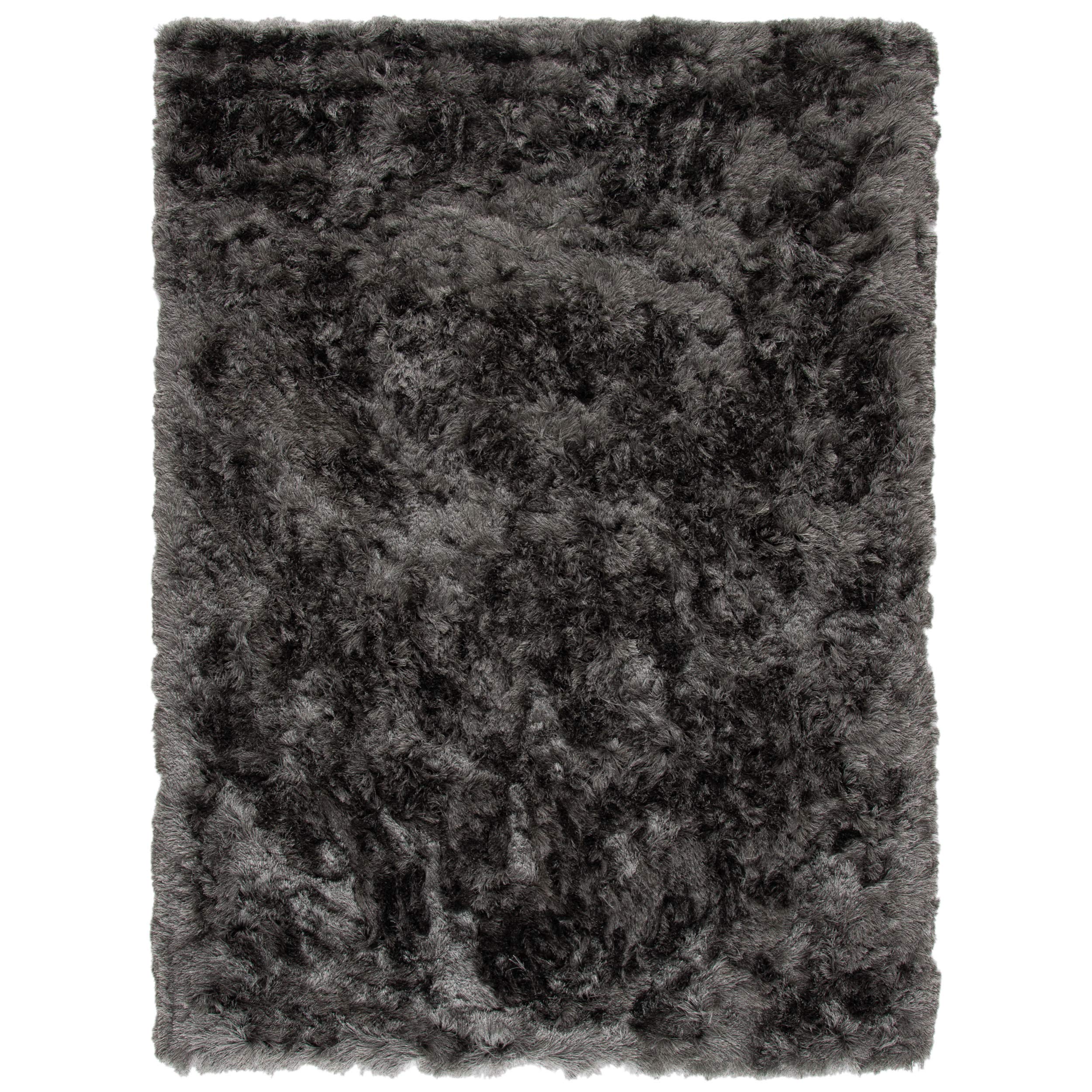 SAFAVIEH Shag-Teppich Paris Kollektion – Hoher Flor, Titan, 152x152 Cm, Für Wohnzimmer & Schlafzimmer