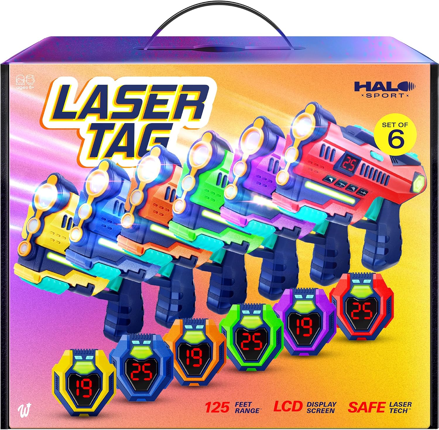 Laser Tag Set of 6 - Gifts for 8 9 10 11 12 13 Year Old Boy (6 Pack)