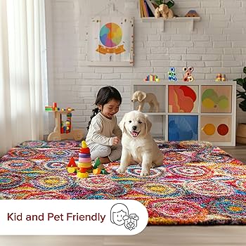 Amazon.com: nuLOOM Kindra Abstract 4x6 Shag Area Rug for