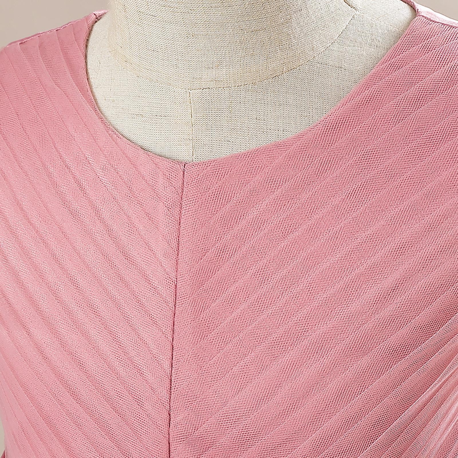 Vestido niña Volantes algodón Suave sin Mangas Color sólido Casual Transpirable Ropa Infantil para Verano y Primavera A9