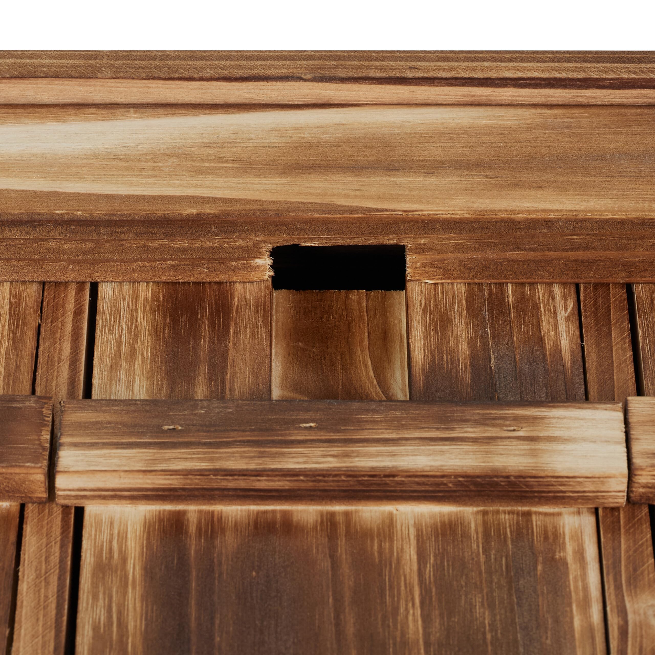 Relaxdays Casetta per Uccelli, 3 Camere, Nido in Legno di Abete, Ingresso HxL 3x2 cm, Cassetta da Appendere, Marrone