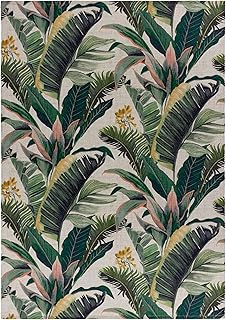 Wylder Tropics Hawaii Outdoor Rug – Tropical Leaf Design (Green – 120 x 170cm)