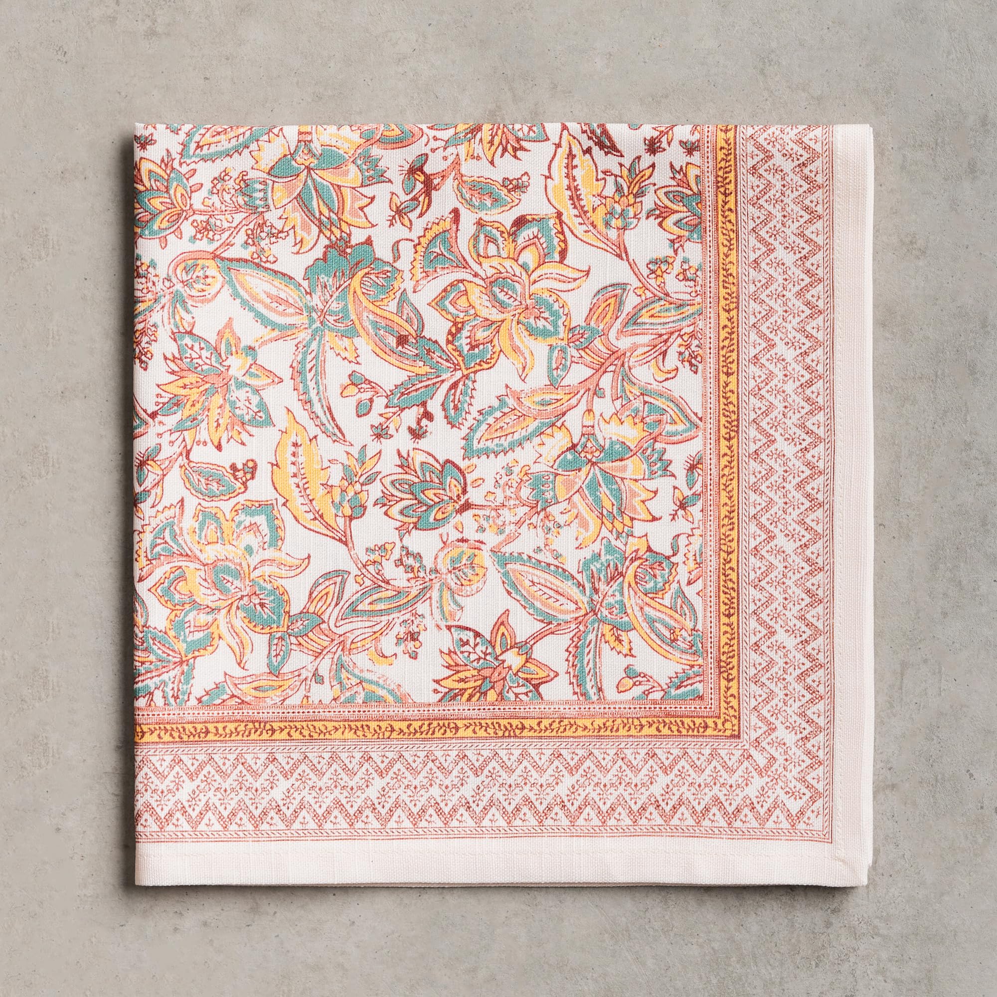 Maison d' Hermine Cloth Napkins Set of 4 100% Cotton for Christmas Decorations Everyday Reusable Square Autumn Napkins Cloth Washable Dinner Party Wedding (Nila - Image 2