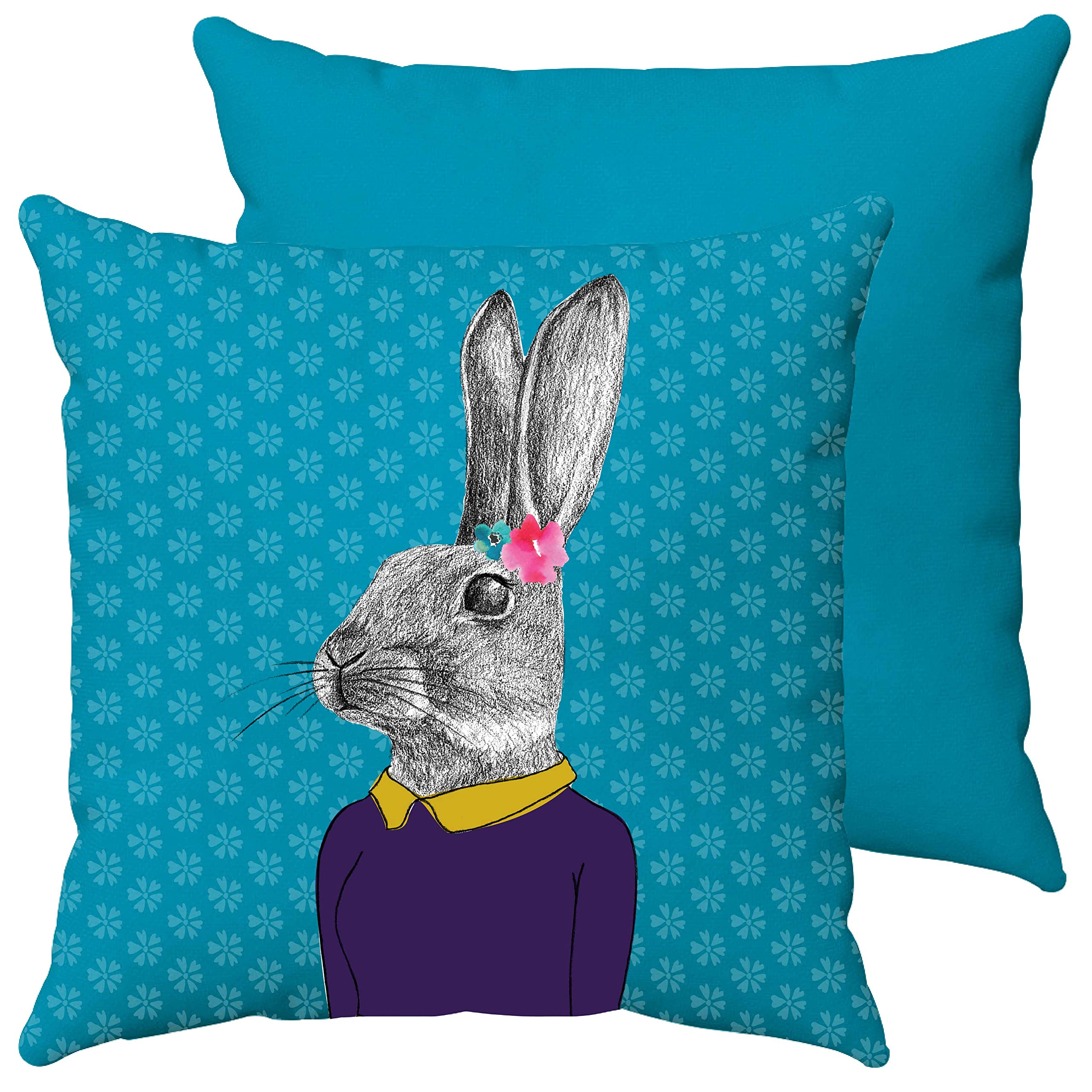 Itucci After Dark Woodland Creatures Hare Cushion, Sofa Cushion, Animal Cushion, Cushions 45cm x 45cm, Sofa Cushions, Cushion Covers